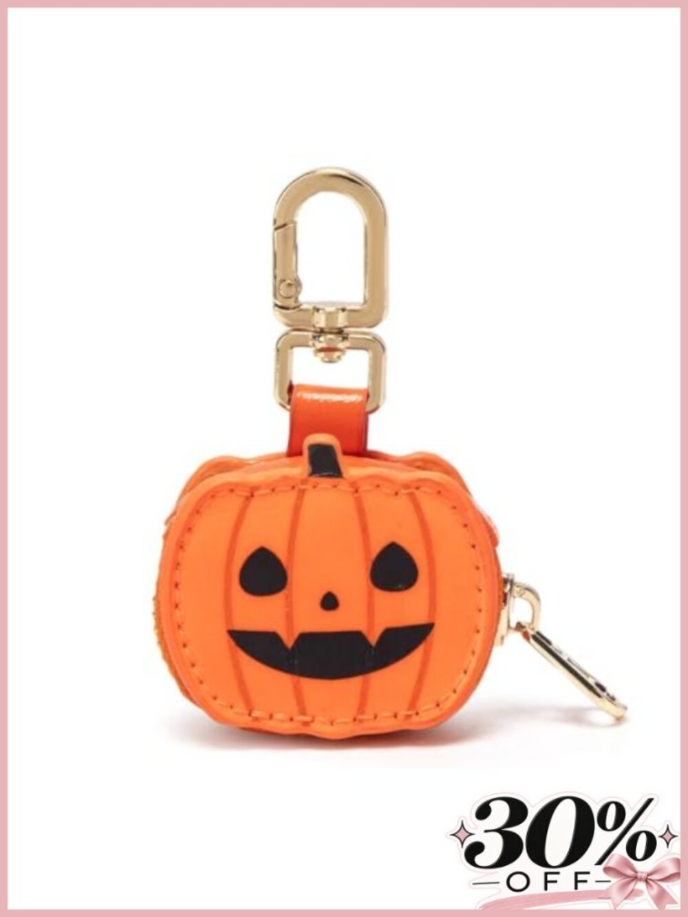 Mini Leather Coin Purse Keychain Halloween Pumpkin Spider Bag Charms